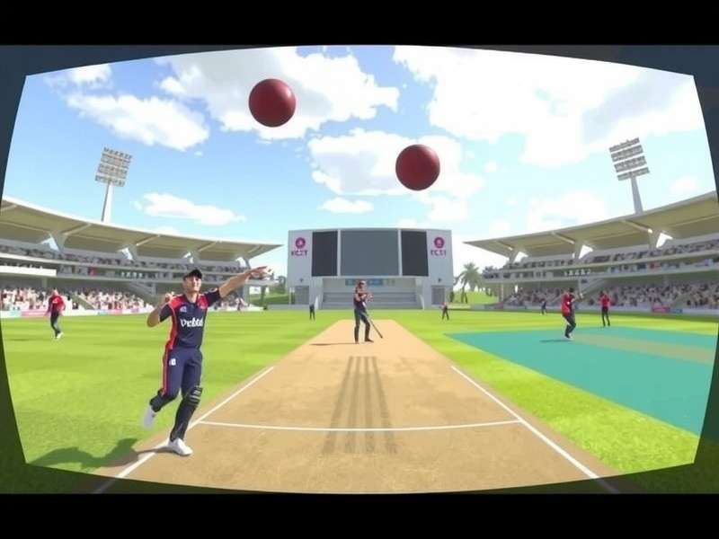 VR Cricket Fantasy League - Immersive Virtual Cricket Experience VR Cricket Fantasy League main gameplay showing virtual cricket stadium with players in action