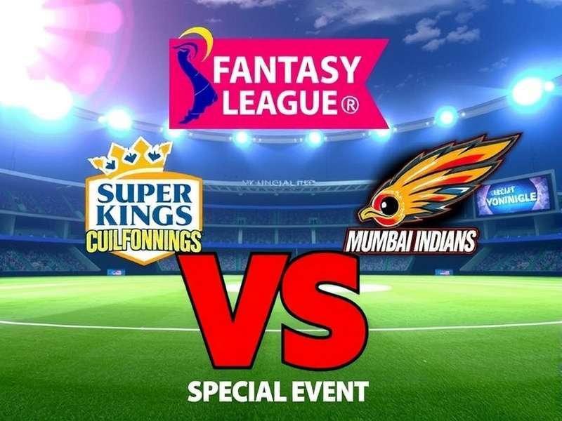 VR Cricket Fantasy League - IPL Special Series VR Cricket Fantasy League IPL special event showing virtual Chennai Super Kings vs Mumbai Indians match